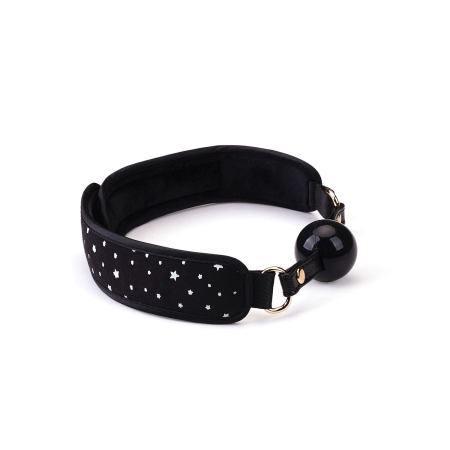 Набір Liebe Seele Stary Nights 7pcs Bondage Kit, фіксатори, нашийник з повідцем, кляп, флогер, маска - фото №3