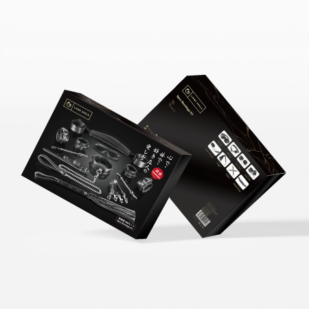 Набір Liebe Seele Temptation Bondage 8pcs Kit, фіксатори, нашийник з повідцем, кляп, флогер, маска - фото №11