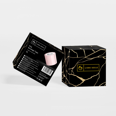 Скотч для бондажу Liebe Seele Bondage Tape Pink 25 м, не липне до шкіри та волосся, без слідів - фото №2