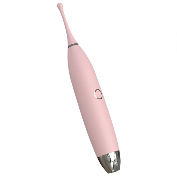 Кліторальний вібратор KISTOY C-King Pink, з двома дод. насадками, потужна прицільна стимуляція - фото