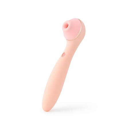 Вакуумний стимулятор з вібратором KISSTOY Polly Max Pink - фото №3
