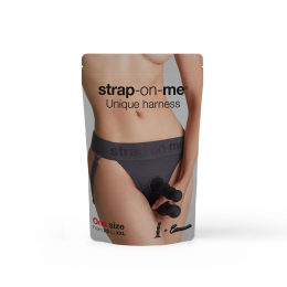 Трусики для страпона Strap-On-Me HARNAIS LINGERIE UNIQUE, One Size, сірі - - фото №7