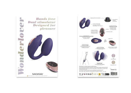 Віброяйце з вакуумною кліторальною стимуляцією Love To Love Wonderlover MIDNIGHT INDIGO - фото №7