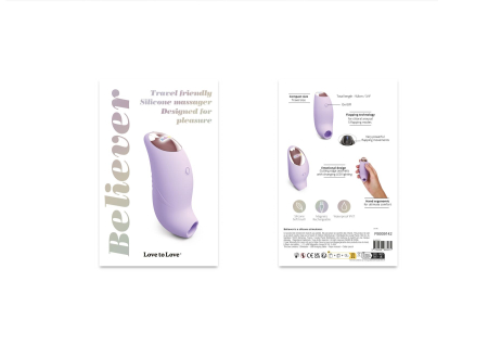 Вакуумний кліторальний стимулятор Love To Love BELIEVER – VIVA MAUVE - фото №6