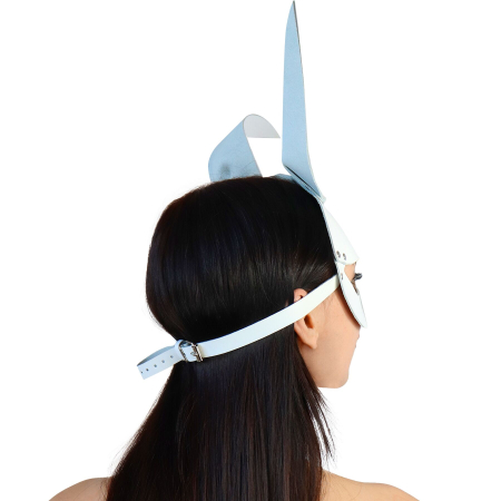 Шкіряна маска Зайчика Art of Sex - Bunny mask, колір Білий - фото №2