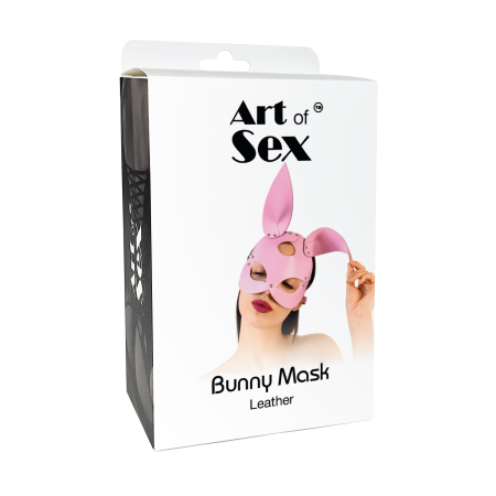 Шкіряна маска Зайчика Art of Sex - Bunny mask, колір Рожевий - фото №5