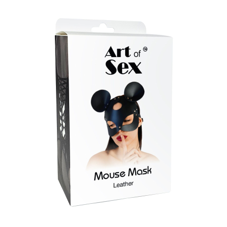 Шкіряна маска мишки Art of Sex - Mouse Mask, колір Лавандовий - фото №5