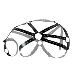 Чоловіча портупея Art of Sex - Ares, натуральна шкіра, колір Чорний, розмір XS-M - - фото №3