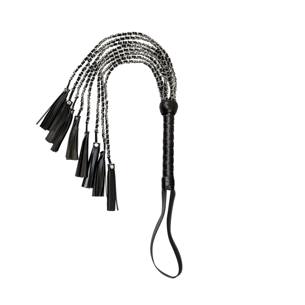 Ажурний батіг з екошкіри Art of Sex - Brianna, колір чорний 