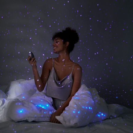 Вакуумний кліторальний смарт-стимулятор Svakom Pulse Galaxie Metal Lilac, проєктор зоряного неба - фото №8