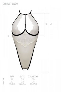 Боді з доступом Passion CHIKA BODY L/XL, cream - - фото №5