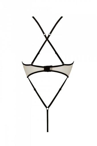 Боді з доступом Passion CHIKA BODY S/M, cream - фото №4