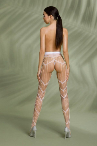 Еротичні колготки-бодістокінг Passion ECO S006 white - фото №9
