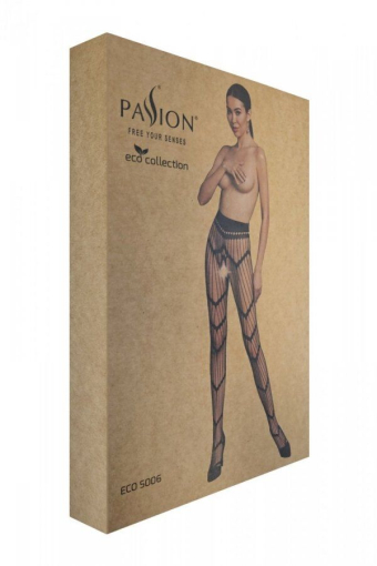 Еротичні колготки-бодістокінг Passion ECO S006 white - фото №6