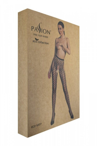 Еротичні колготки-бодістокінг Passion ECO S007 black - фото №6