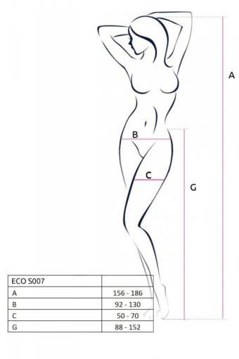 Еротичні колготки-бодістокінг Passion ECO S007 black - фото №5