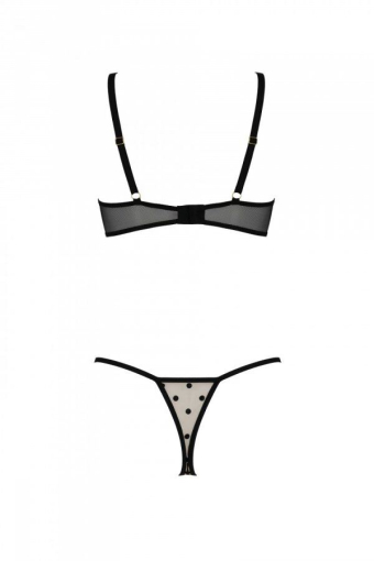 Еротичний комплект Passion MARINA SET WITH OPEN BRA, S/M, beige, відкриті чашки №4