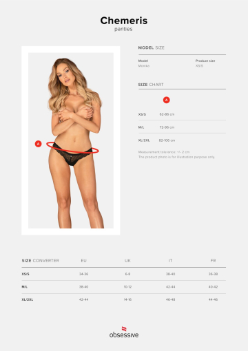 Трусики Obsessive Chemeris panties XS/S - фото №7