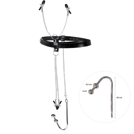 Бондажний набір із металевим анальним гаком №3 Art of Sex Blanca Bondage set with anal hook №3 - фото