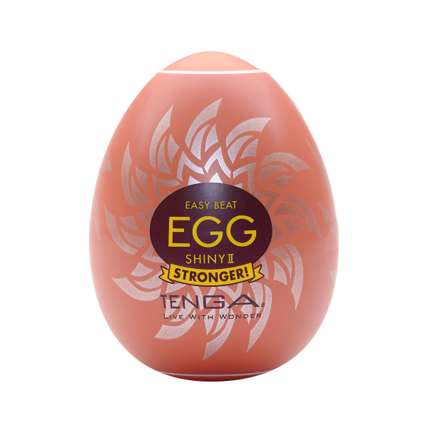 Мастурбатор-яйце Tenga Egg Shiny II, щільний TPE, пробник лубриканту 5 мл - фото