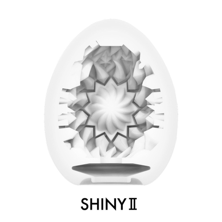 Мастурбатор-яйце Tenga Egg Shiny II, щільний TPE, пробник лубриканту 5 мл - фото №3