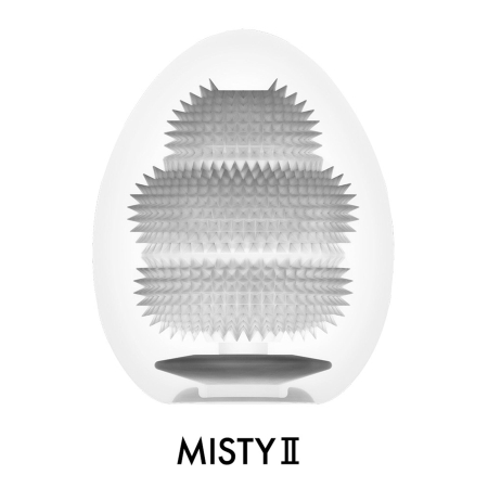 Мастурбатор-яйце Tenga Egg Misty II, щільний TPE, пробник лубриканту 5 мл - фото №3