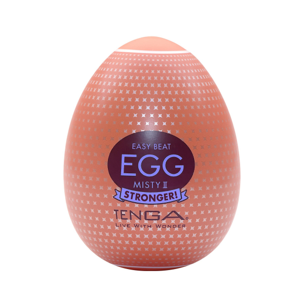 Мастурбатор-яйце Tenga Egg Misty II, щільний TPE, пробник лубриканту 5 мл - фото