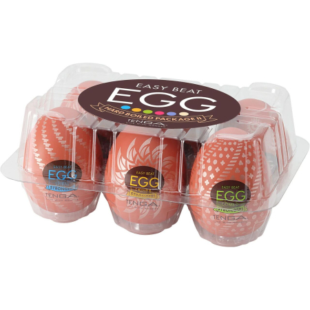Набір мастурбаторів-яєць Tenga Egg Hard Boilded II Pack (6 яєць), щільний TPE, опукла текстура - фото №5