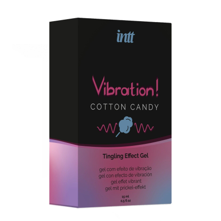 Рідкий вібратор Intt Vibration Cotton Candy (15 мл), густий гель, дуже смачний, діє до 30 хвилин - фото №3