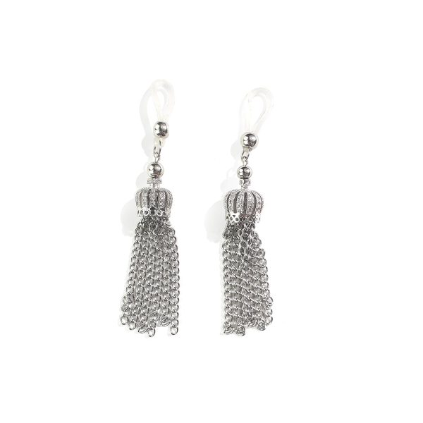 Прикраса для сосків зі стразами Art of Sex - Nipple Clamps Queen - фото