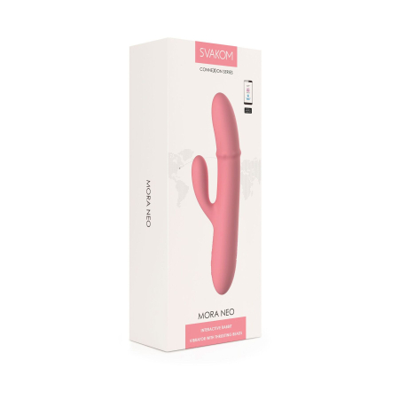 Смарт вібратор-кролик Svakom Mora Neo, 3 мотори, рухомі намистини на стовбурі - фото №10