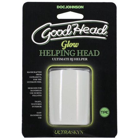 Мастурбатор Doc Johnson GoodHead - Glow Helping Head - фото №5