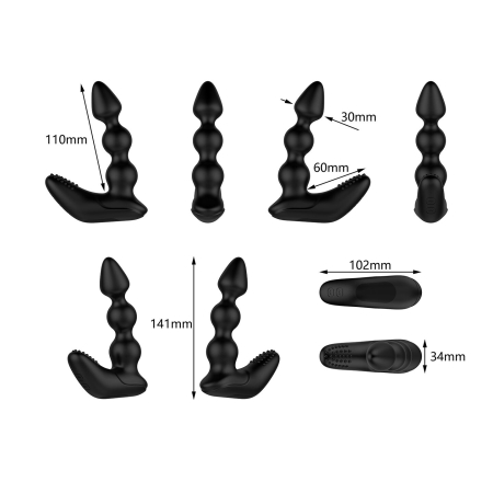 Масажер простати та промежини Nexus Bendz Prostate Edition, 2 мотори, пульт ДК - фото №6