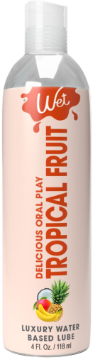 Лубрикант на водній основі Wet Oral Play Tropical Explosion (118 мл), їстівний, без цукру - фото