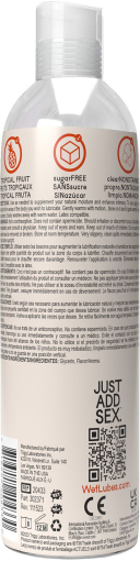Зігрівальний лубрикант на водній основі Wet Warming Tropical Explosion 4 in 1, без цукру (118 мл) - фото №2