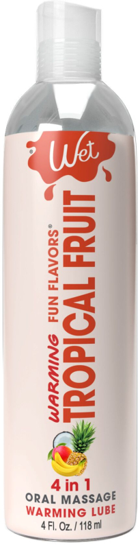 Зігрівальний лубрикант на водній основі Wet Warming Tropical Explosion 4 in 1, без цукру (118 мл) - фото