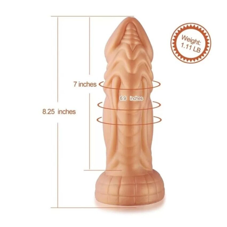 Силіконовий дилдо Hismith Slightly Curved Silicone Dildo Monster Series - фото №2