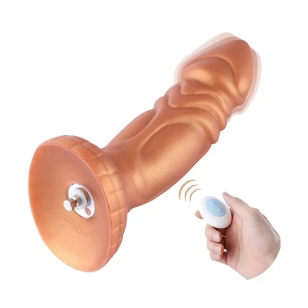 Силіконовий дилдо з вібрацією Hismith Slightly Curved Vibrating Silicone Dildo Monster Series - фото