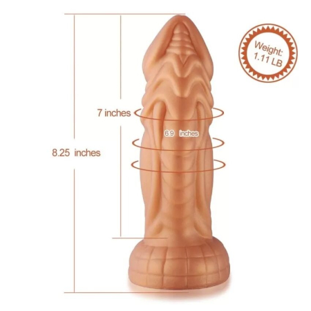 Силіконовий дилдо з вібрацією Hismith Slightly Curved Vibrating Silicone Dildo Monster Series - фото №2