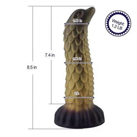 Силіконовий дилдо Hismith 8.5" Squama Beast Silicone Dildo Monster Series - фото №2
