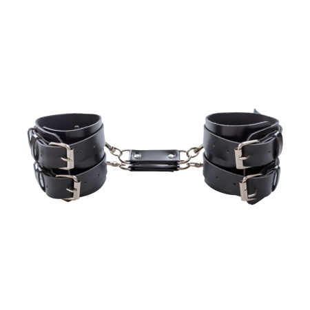 Наручники чоловічі Art of Sex - Handcuffs Dragons man з екошкіри, колір чорний - фото №2