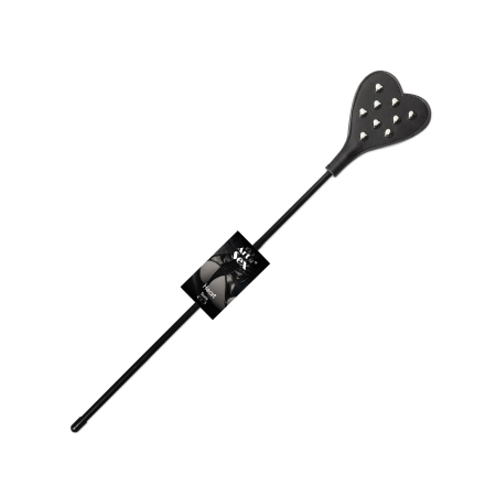 Стек з металевими гвинтами Art of Sex - BDSM Heart, екокожа, колір чорний - фото №5