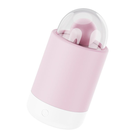 Вібратор-цукерка на паличці KISSTOY Pink Pop, зарядний кейс-нічник, 10 режимів вібрації - фото №3