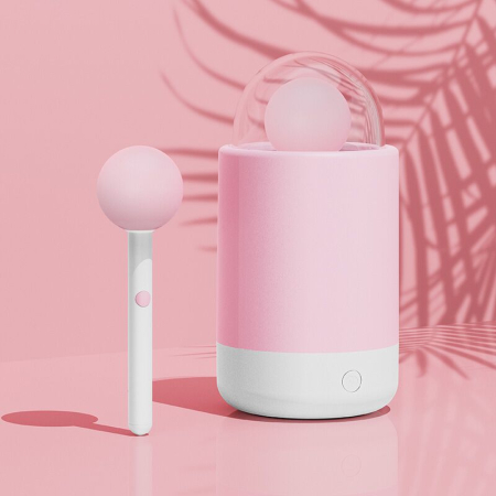 Вібратор-цукерка на паличці KISSTOY Pink Pop, зарядний кейс-нічник, 10 режимів вібрації - фото №6