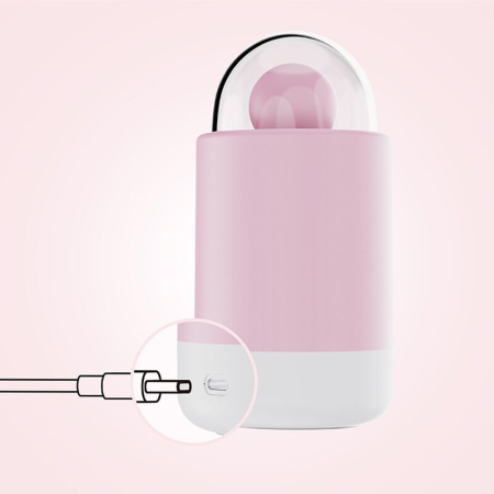 Вібратор-цукерка на паличці KISSTOY Pink Pop, зарядний кейс-нічник, 10 режимів вібрації - фото №5