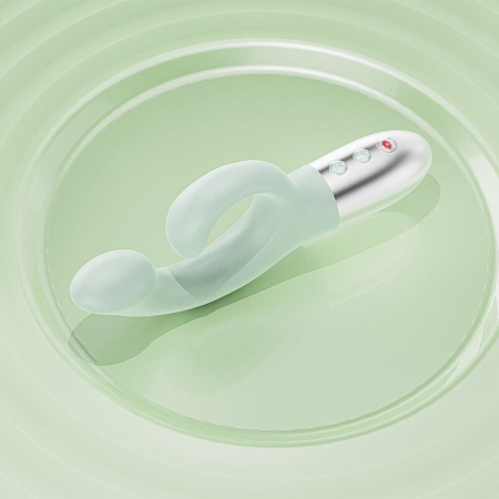 Вібратор-кролик для точки G KISTOY Big G Green, вигнутий відросток, автоматичний підігрів - фото №4