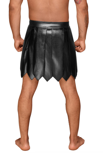 Чоловіча спідниця гладіатора Noir Handmade H053 Eco leather men's gladiator skirt - M №3