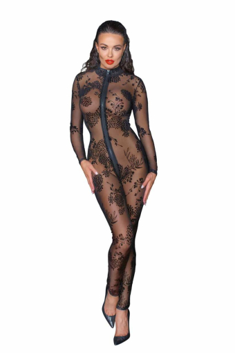 Бодістокінг Noir Handmade F237 Long tulle overall - M №4