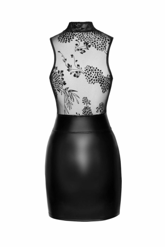 (SALE) Сукня Noir Handmade F241 Short dress with powerwetlook skirt and tulle top - M - фото №6