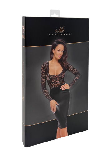 Сукня Noir Handmade F295 Euphoria lace and wetlook midi dress - L - фото №6